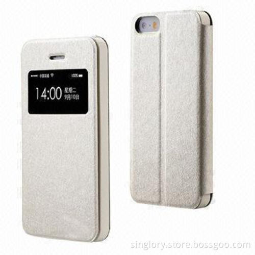 PU leather case for iPhone 5S, with stand function